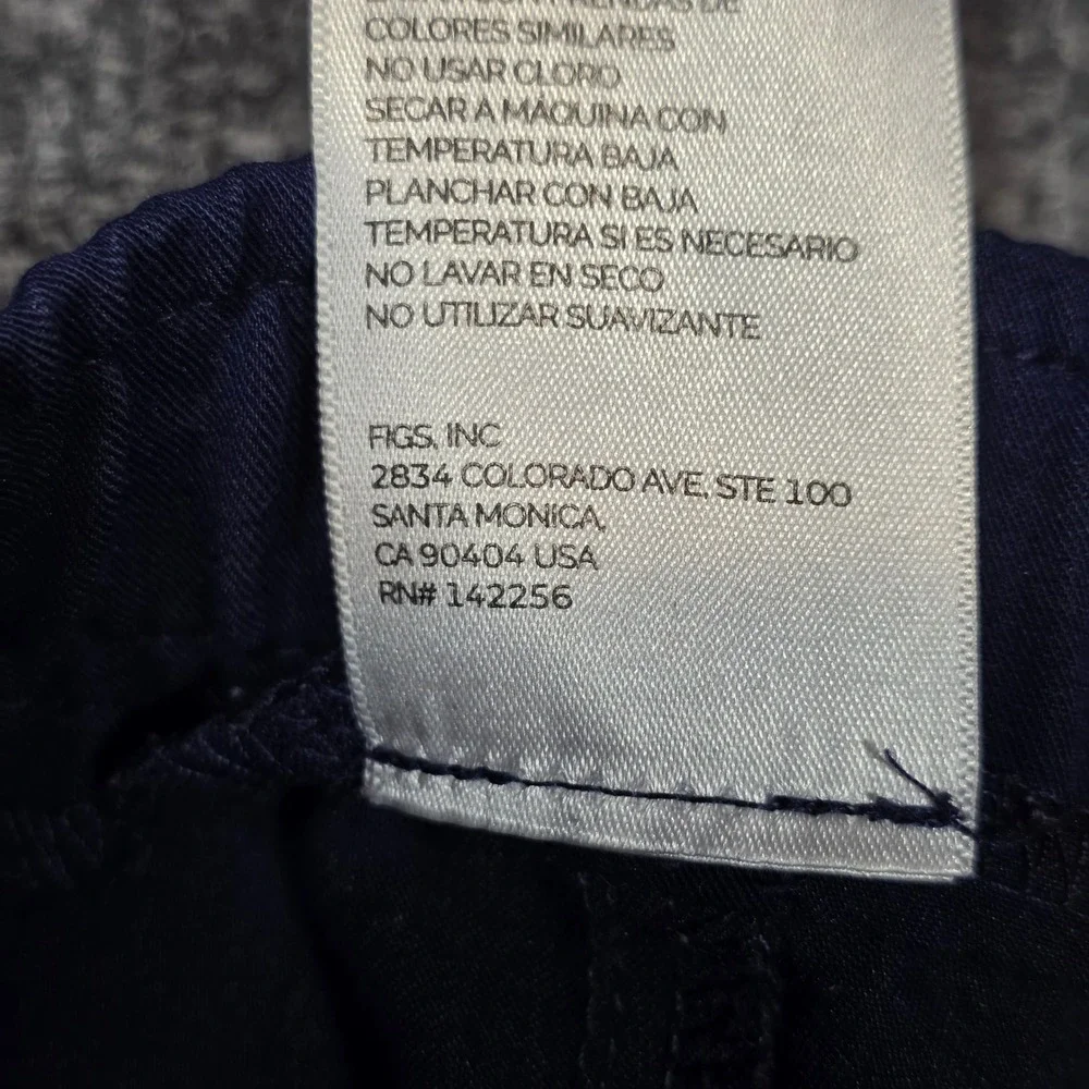 FIGS Tansen L Technical‎ Collection Navy Blue Jogger Scrub Pants Stretch Nursing